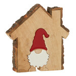 Paris Prix Maison Père-Noël en Bois  Écorce  26cm Multicolore