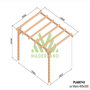 Voir la diapositive 3 : JARDIDECO Pergola adossée en lamellé-collée Le Mans 400 x 300 cm  - Mardeland