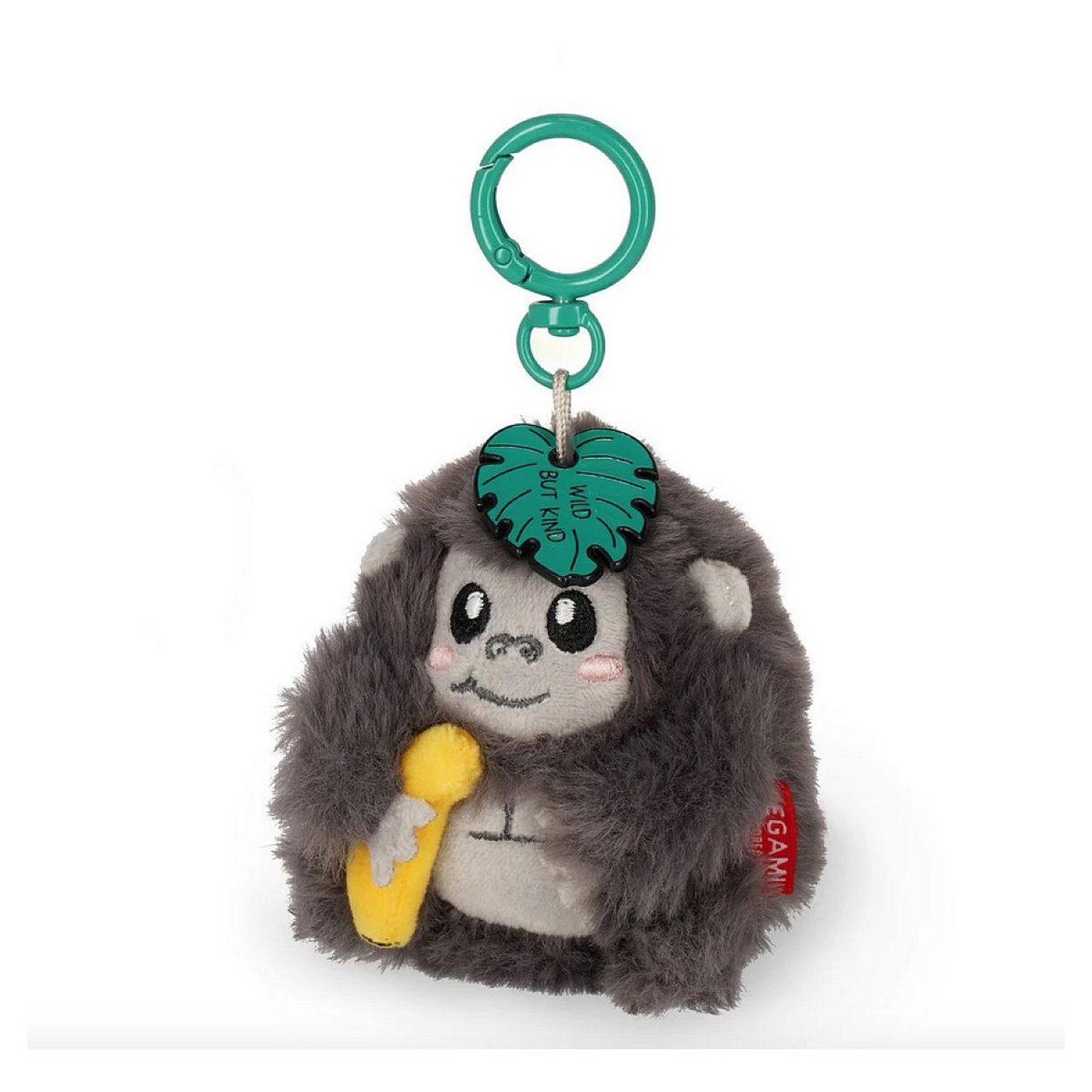 Voir la diapositive 2 : LEGAMI Porte cles en peluche gorille - super soft
