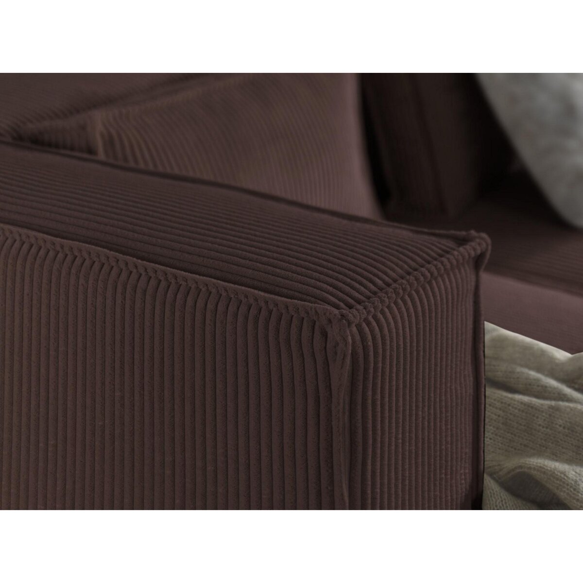 LISA DESIGN Stella - canapé panoramique en u - 7 places - en velours côtelé