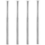 VIDAXL Pieds de table telescopiques 4 pcs Chrome 710 mm - 1100 mm