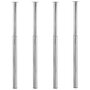 Voir la diapositive 1 : VIDAXL Pieds de table telescopiques 4 pcs Chrome 710 mm - 1100 mm
