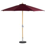 HESPERIDE Parasol droit Rond Tinaei. Coloris disponibles : Rouge