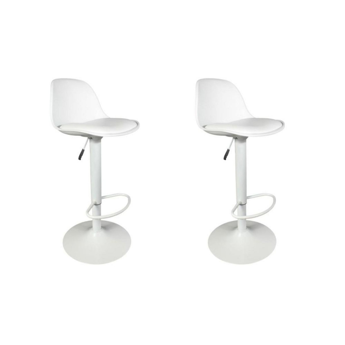 The Home Deco Factory Lot de 2 tabourets de bar blanc