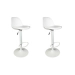 The Home Deco Factory Lot de 2 tabourets de bar blanc
