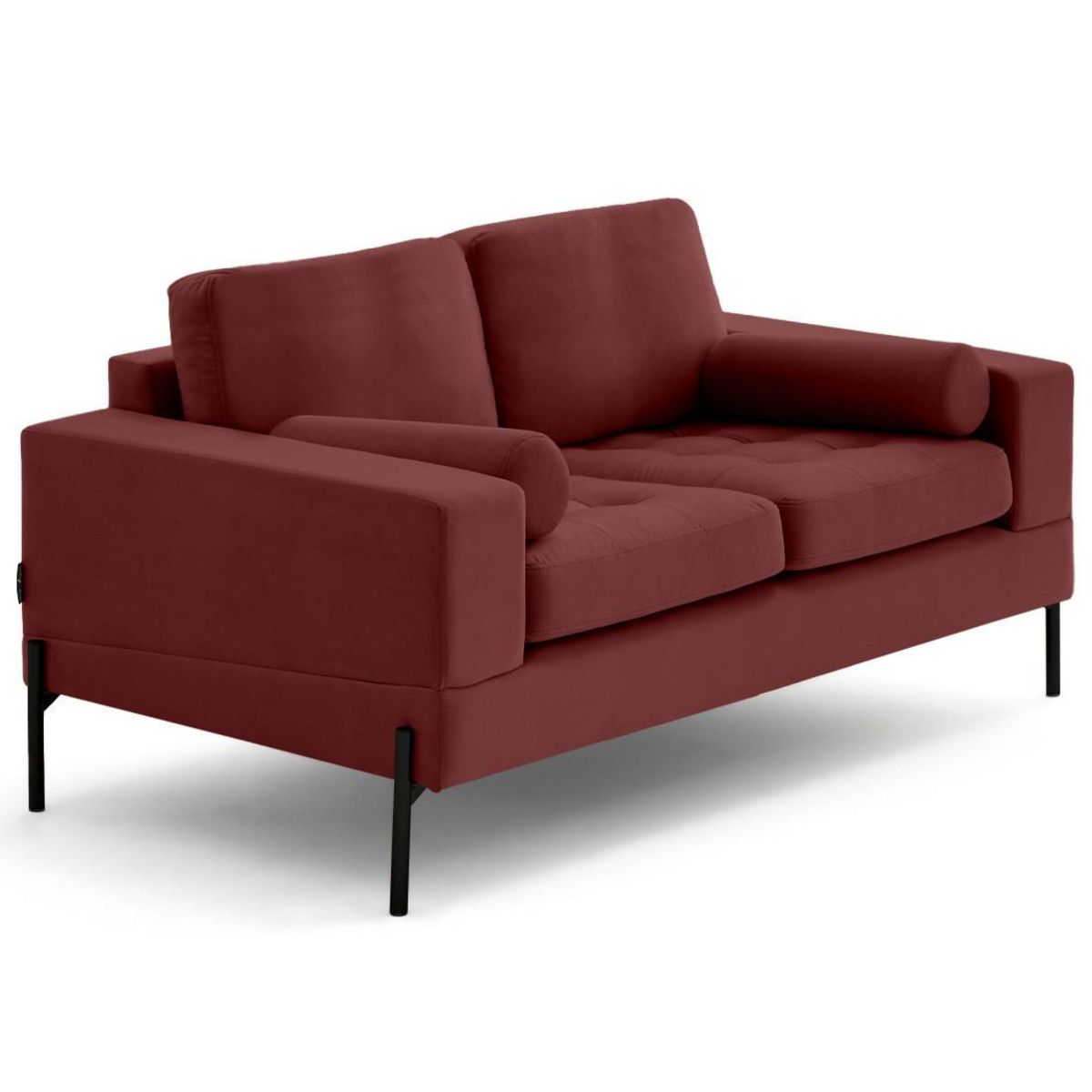 LISA DESIGN Isaure - canapé droit 2 places en velours