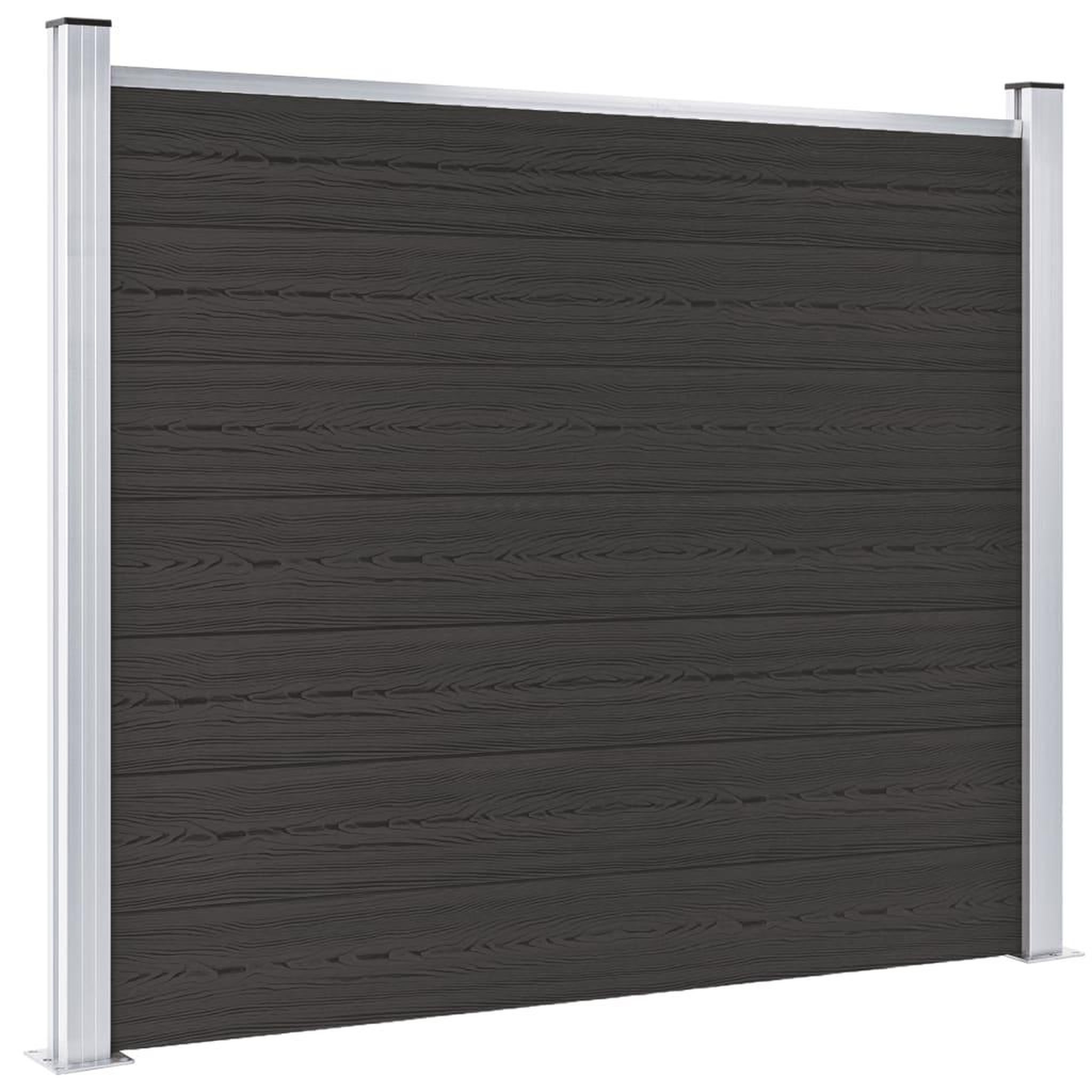 Voir la diapositive 2 : VIDAXL Panneau de cloture WPC 180x146 cm Noir