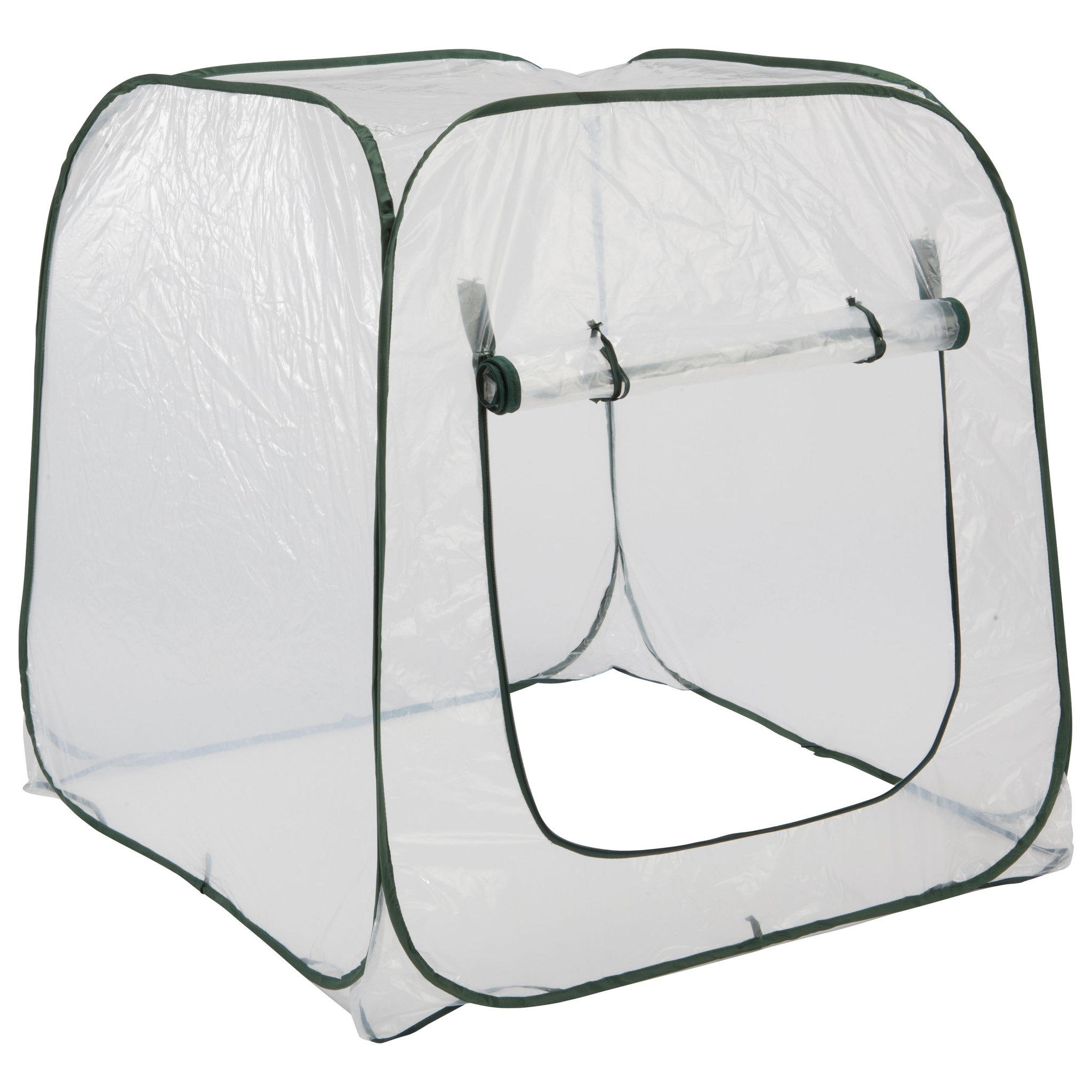 Voir la diapositive 2 : GARDENSTAR Serre Plastifiée 100 x 100 x 100 pour carré potager