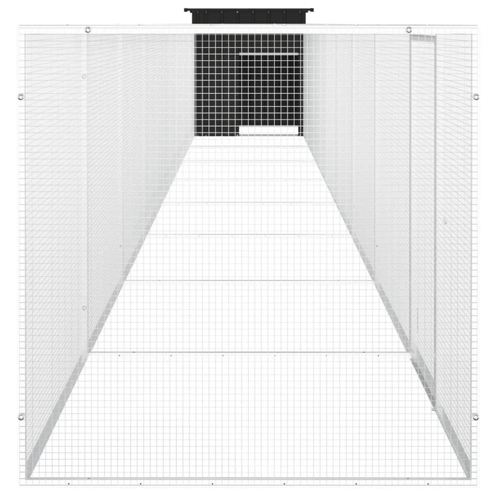 Voir la diapositive 4 : VIDAXL Poulailler Anthracite 900x91x100 cm Acier galvanise