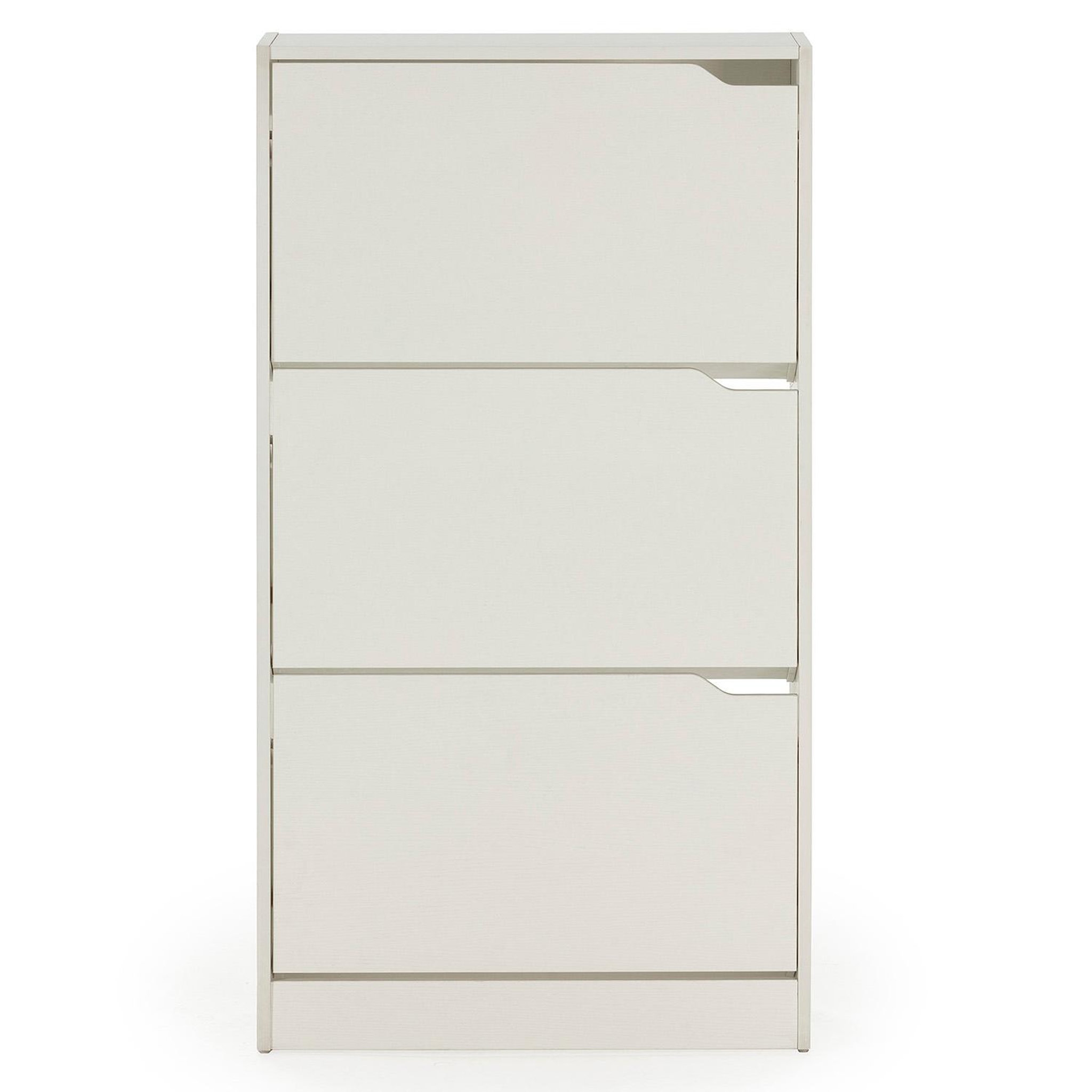 Voir la diapositive 4 : VS VENTA-STOCK Meuble à chaussures Angel, 3 portes, couleur blanche, pour 18 paires