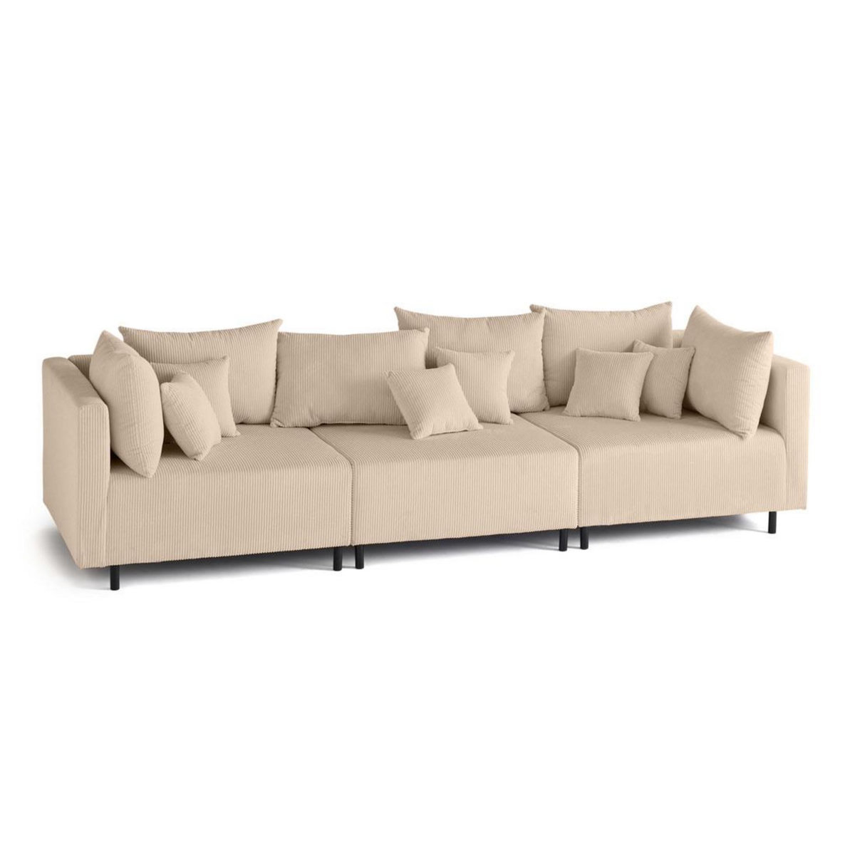 LISA DESIGN Edinburg - canapé modulable 3 places - velours côtelé