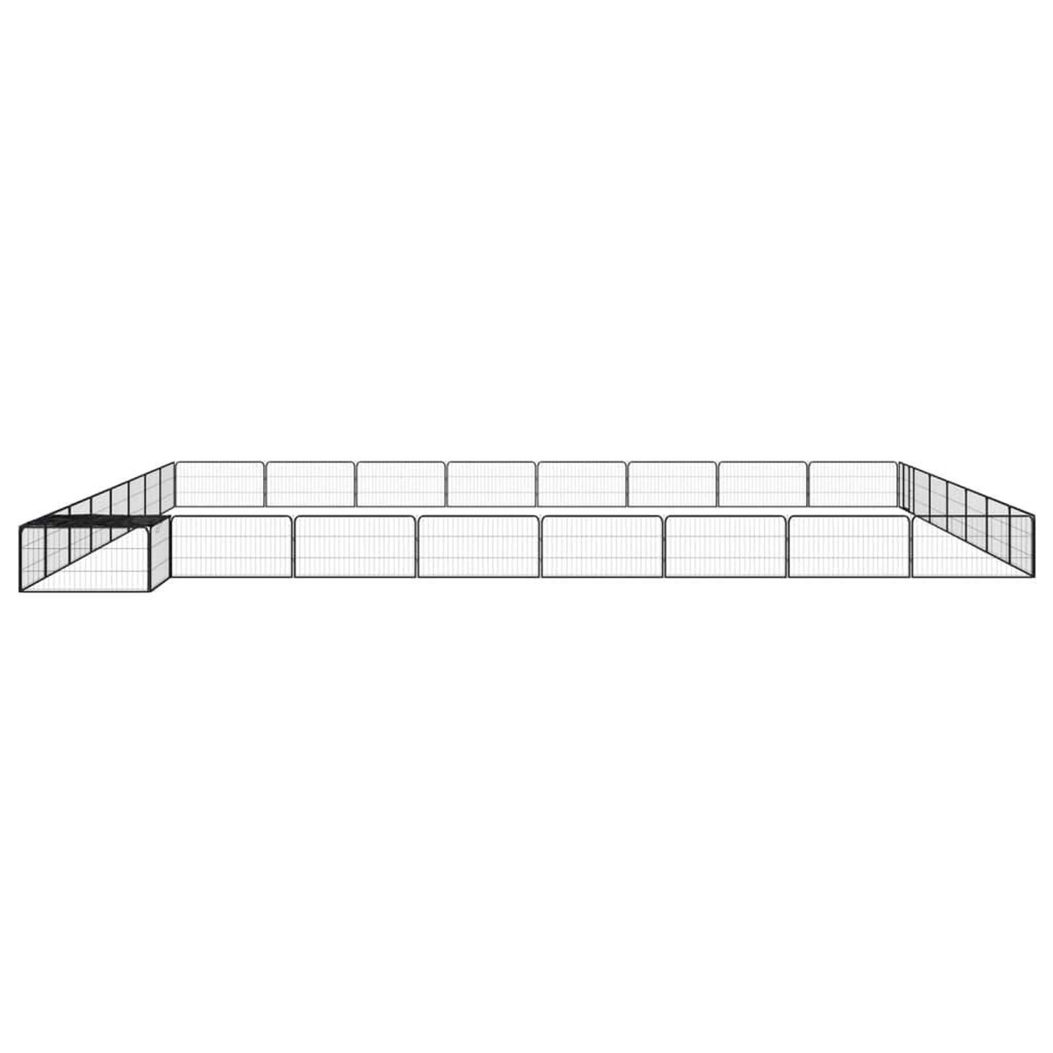 Voir la diapositive 3 : VIDAXL Parc pour chien 32panneaux Noir 100x50cm Acier enduit de poudre
