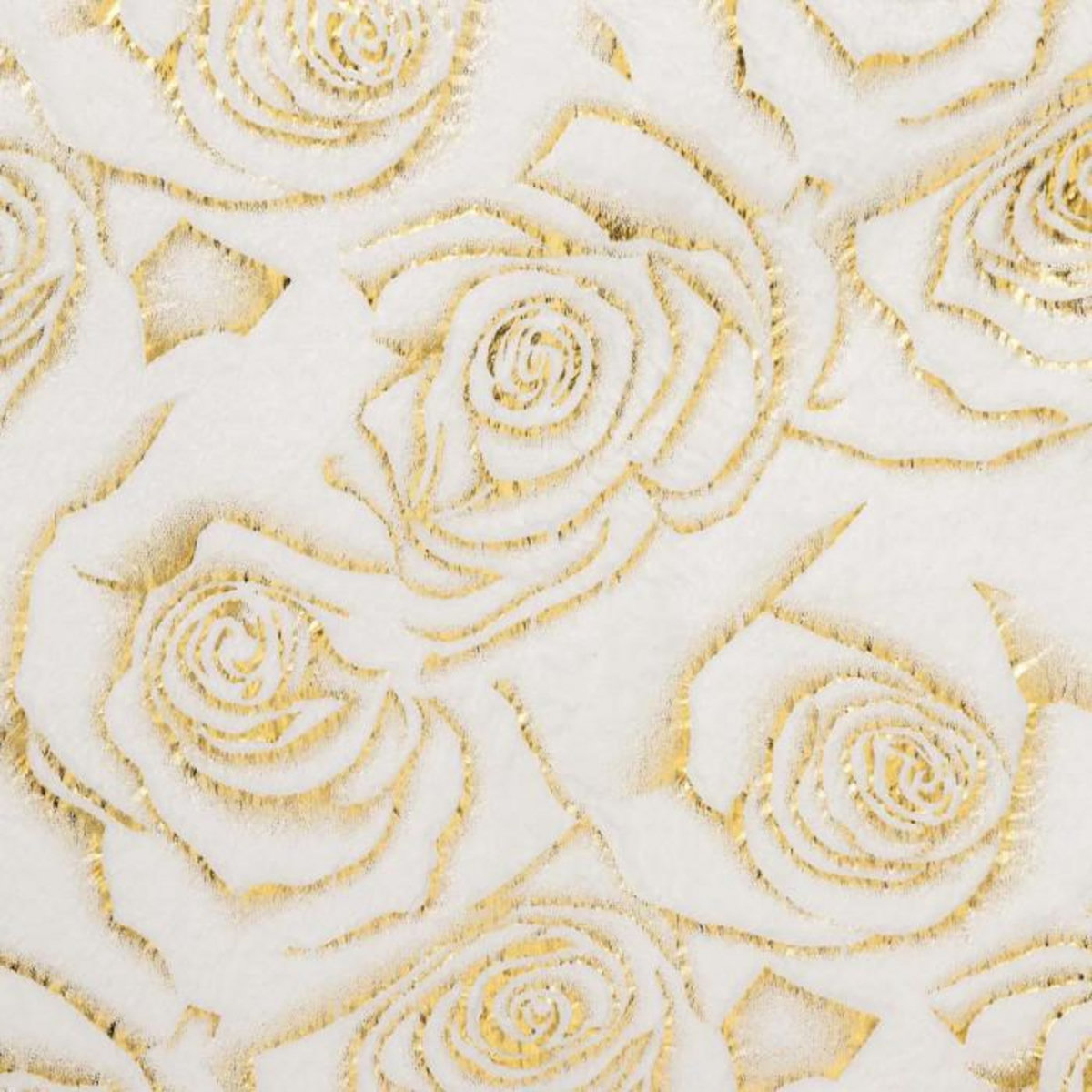 ATMOSPHERA Plaid Imprimé  Perle de Rose  130x180cm Blanc