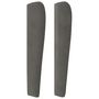 Voir la diapositive 4 : VIDAXL Tete de lit avec oreilles Gris fonce 183x23x118/128 cm Velours