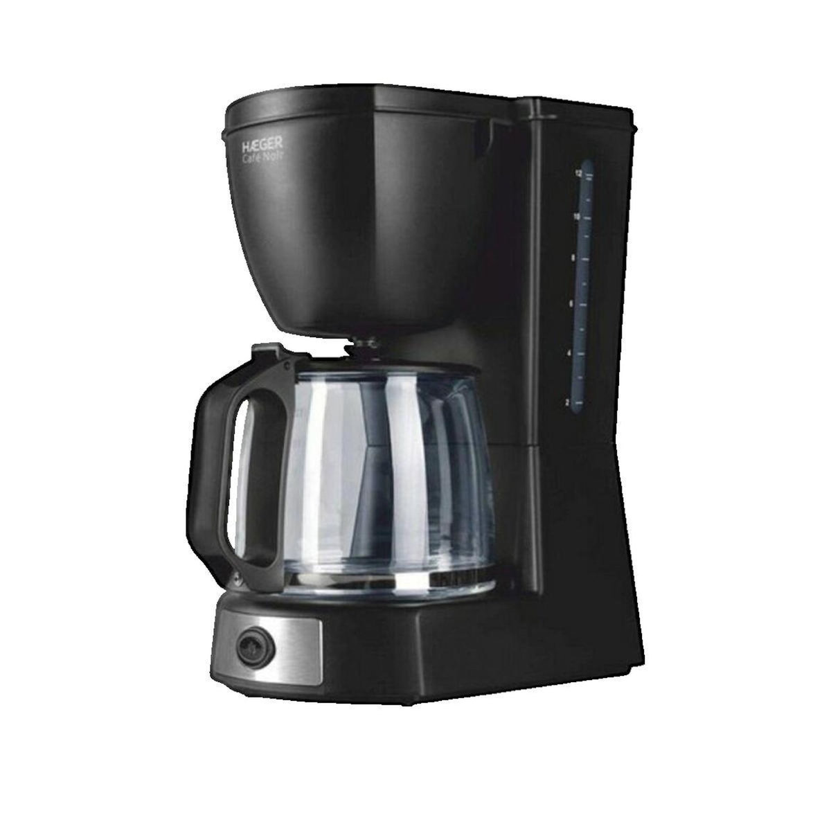 HAGER Cafetière Haeger 12 tasses 680 W noire