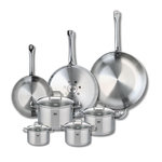 ELO Ensemble de 3 Poêles de cuisson 24, 28 et 32 cm et 4 faitouts 12, 14, 16 et 20 cm Elo Profi Citrin