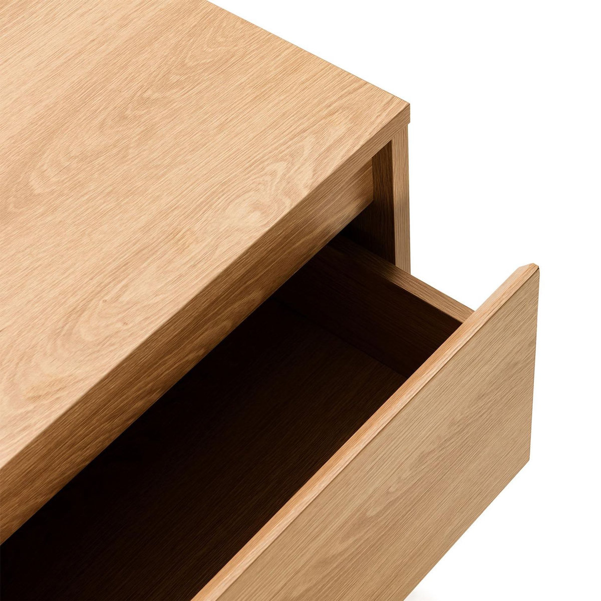 VS VENTA-STOCK Table de chevet Tori 1 tiroir effet Chêne