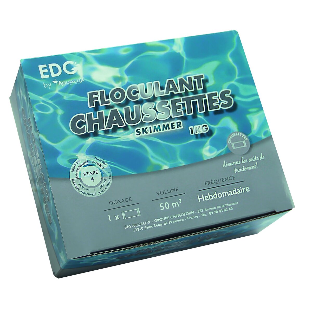 EDG By Aqualux Kit traitement piscine à l'oxygène actif 3 à 6 m3