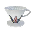 HARIO Cafetière Hario Drip V60-02 Tachikichi Shozui en céramique blanche