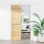 VIDAXL Porte coulissante et kit de quincaillerie 70x210 cm pin massif