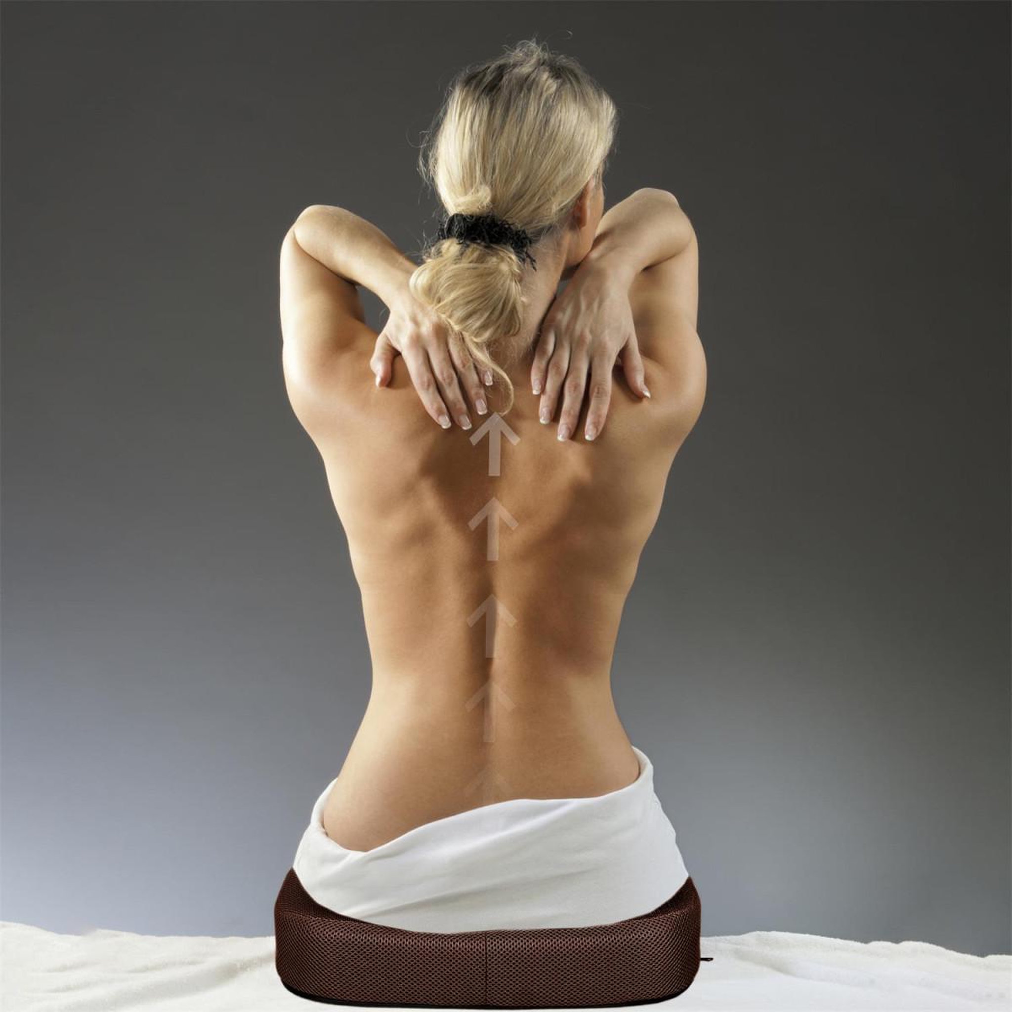 Voir la diapositive 6 : SENSLY Coussin de Posture  Spécial Coccyx  42cm Marron