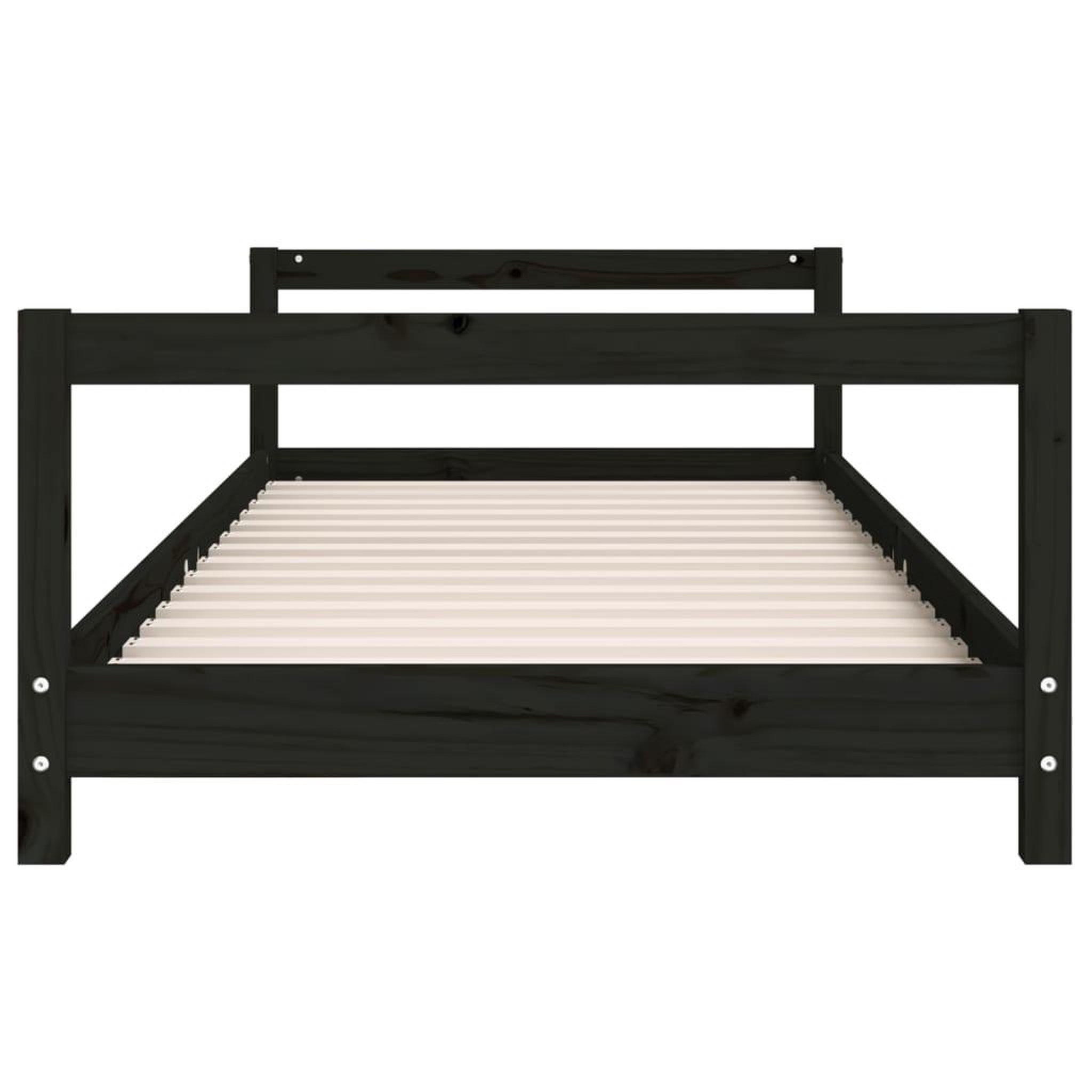 Voir la diapositive 4 : VIDAXL Cadre de lit pour enfants noir 90x200 cm bois de pin massif