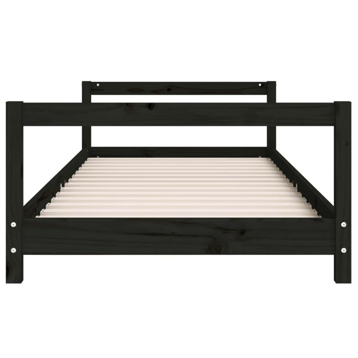 VIDAXL Cadre de lit pour enfants noir 90x200 cm bois de pin massif