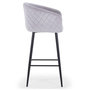 Voir la diapositive 3 : Paris Prix Tabouret de Bar en Velours  Kandi  106cm Argent