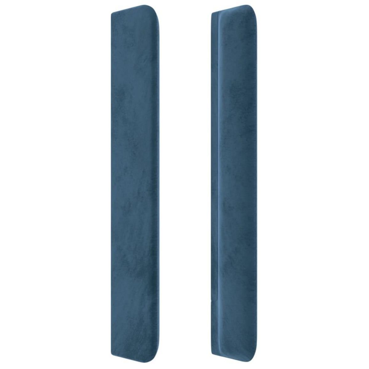 VIDAXL Tete de lit avec oreilles Bleu fonce 103x16x118/128 cm Velours