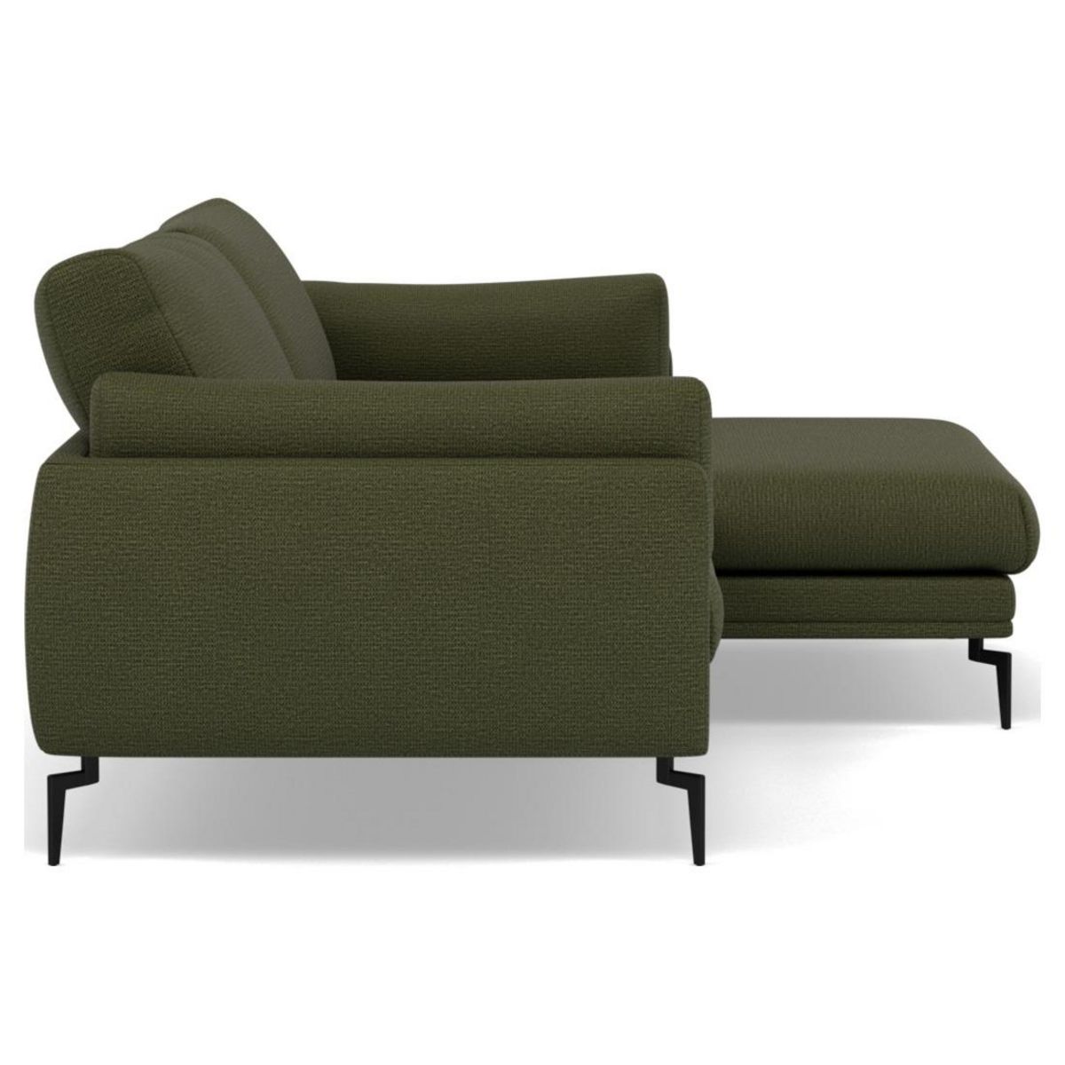 LISA DESIGN Carlos - canapé d'angle droit 4 places ultra moelleux en tissu texturé