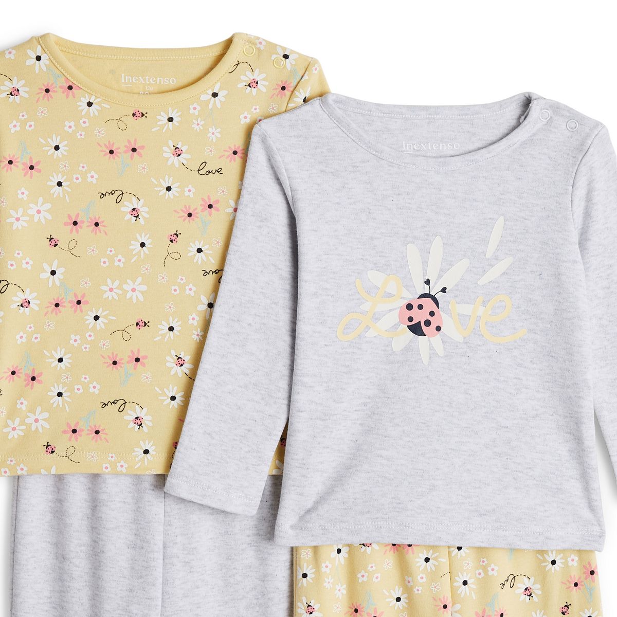 INEXTENSO Lot de 2 pyjamas bébé fille