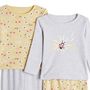 Voir la diapositive 2 : INEXTENSO Lot de 2 pyjamas bébé fille