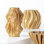 Voir la diapositive 2 : Paris Prix Vase Déco en Porcelaine  Impression 3D  22cm Doré
