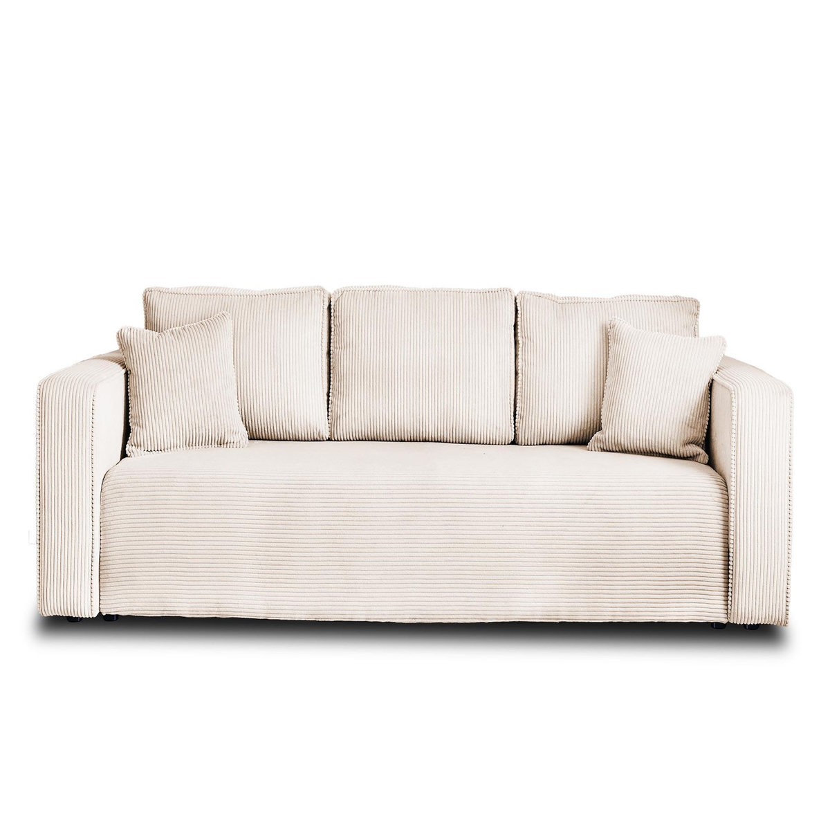 BEST MOBILIER Topaze - canapé 3 places - convertible avec coffre - en velours côtelé