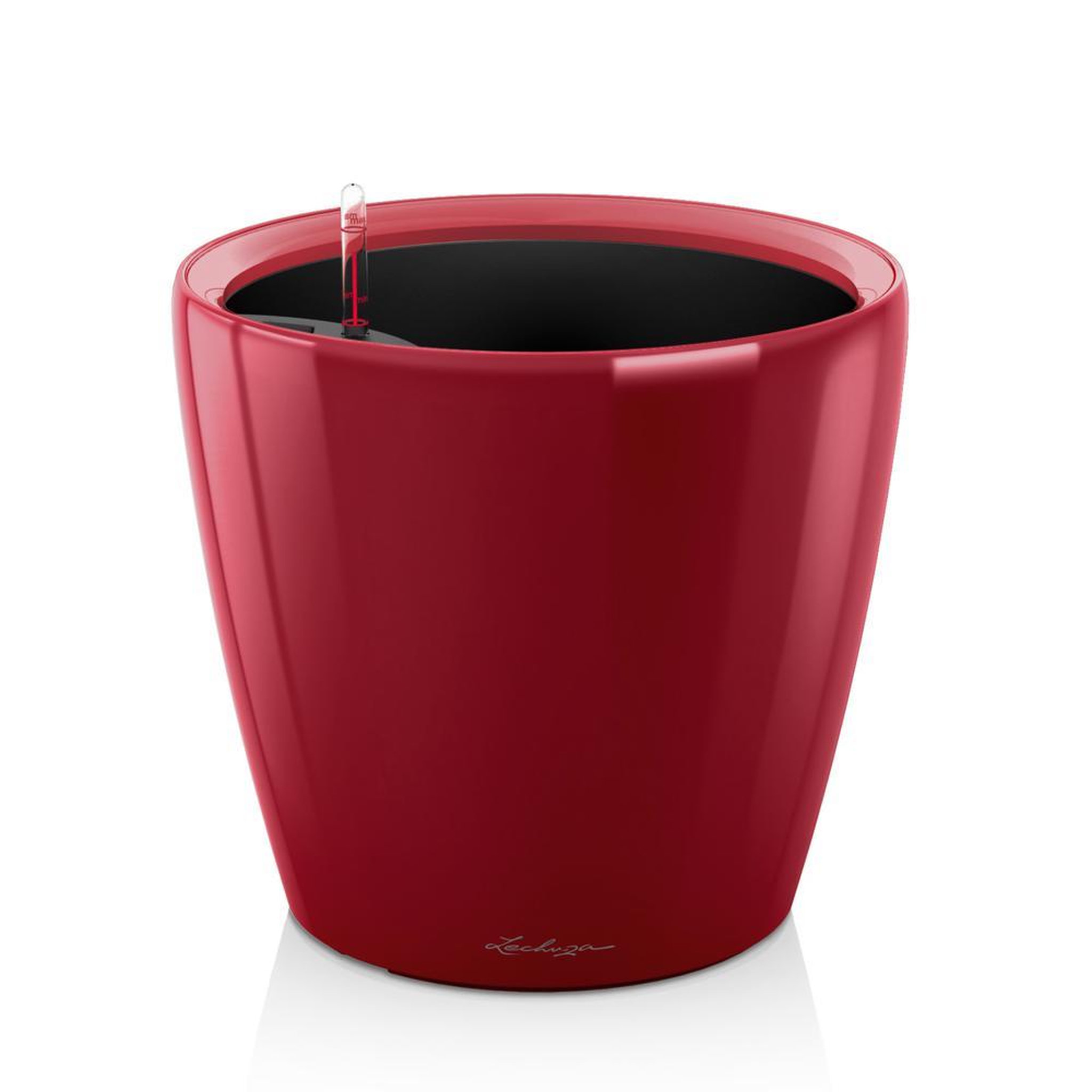 LECHUZA Classico Premium LS 50 - kit complet, rouge scarlet brillant Ø 50 X 47