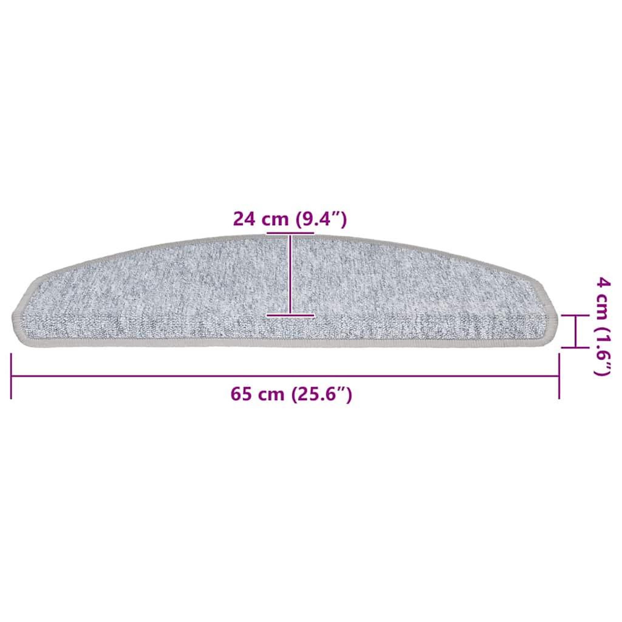 Voir la diapositive 6 : VIDAXL Tapis d'escalier 30 pcs gris clair 65x24x4 cm