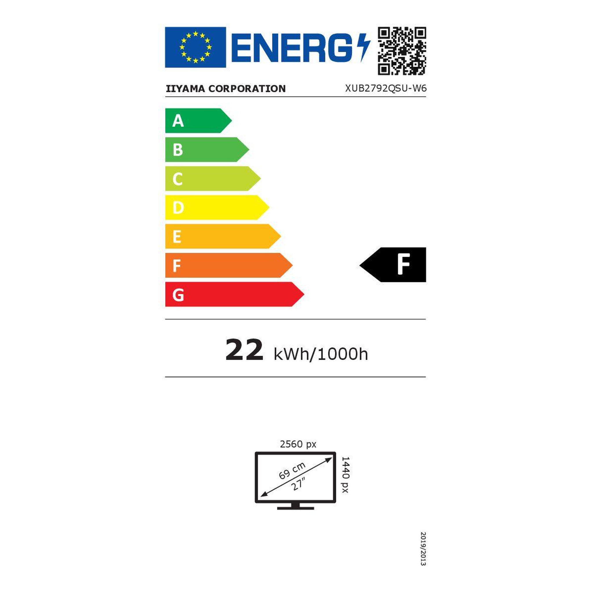 Voir la diapositive 6 : Iiyama Ecran PC PROLITE XUB2792QSU-W6 27'' Plat IPS
