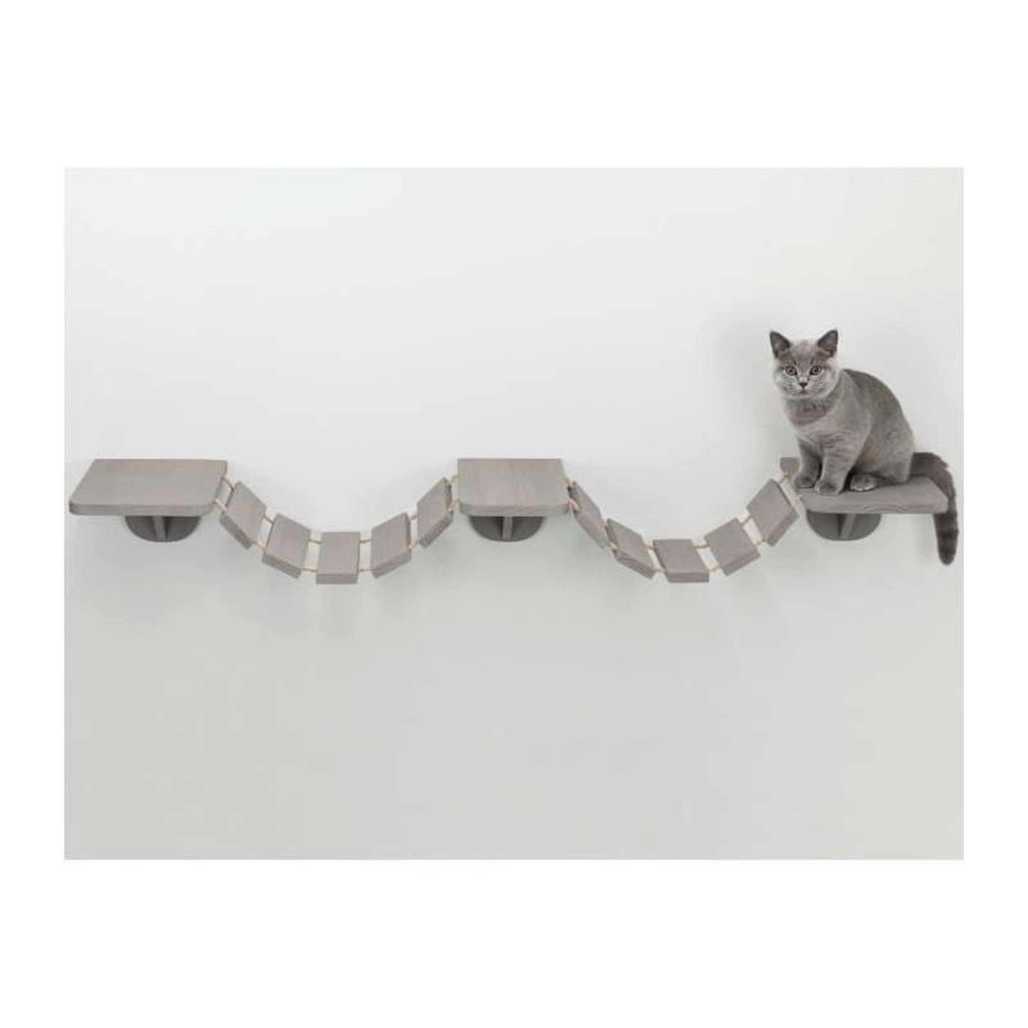 Voir la diapositive 2 : Trixie TRIXIE Échelle d'escalade murale pour chats 150x30 cm Taupe