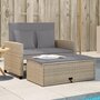 Voir la diapositive 1 : VIDAXL Canape de jardin avec coussins 2 places beige resine tressee