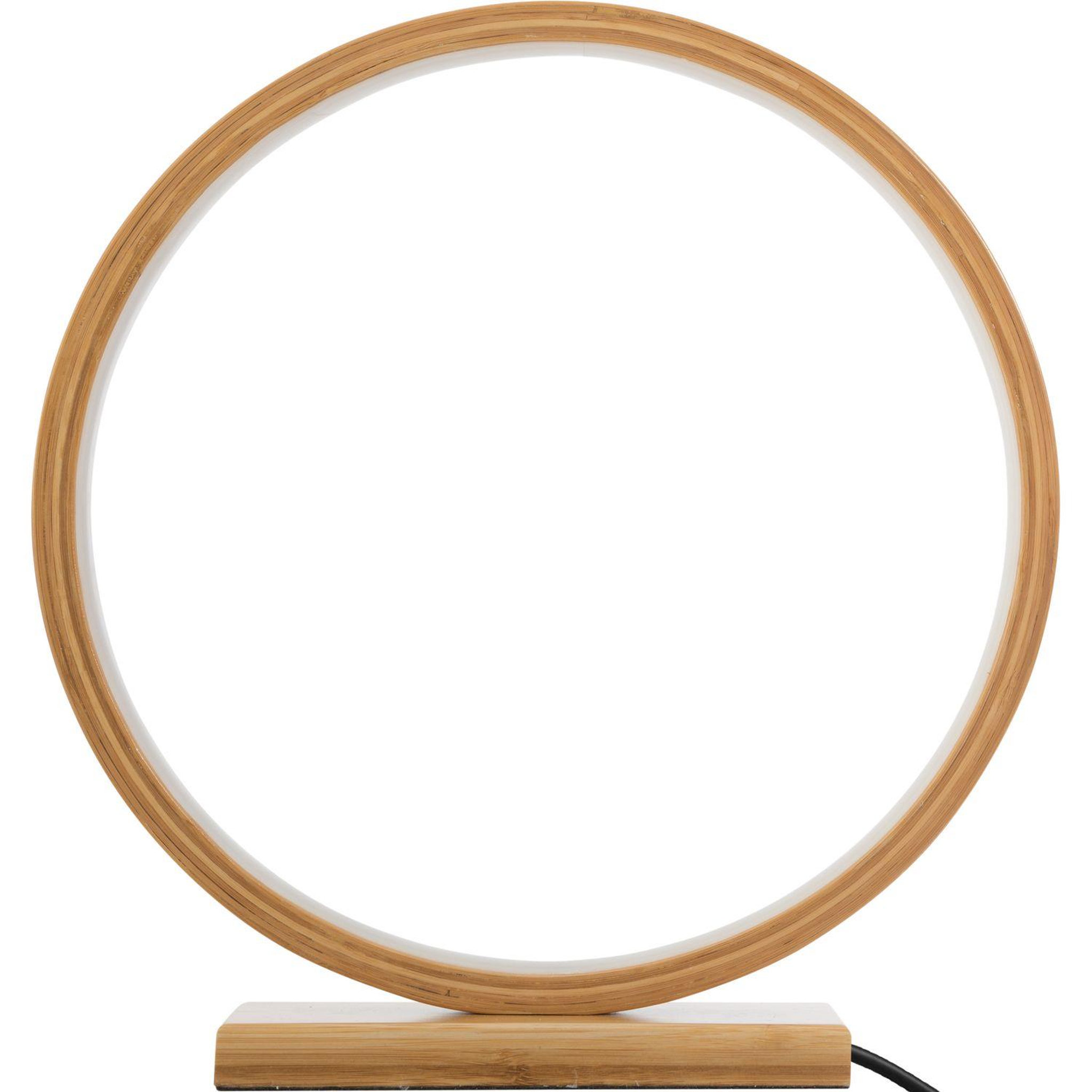 Voir la diapositive 2 : ATMOSPHERA Lampe à poser LED en bambou Stela - H. 32 cm - Marron