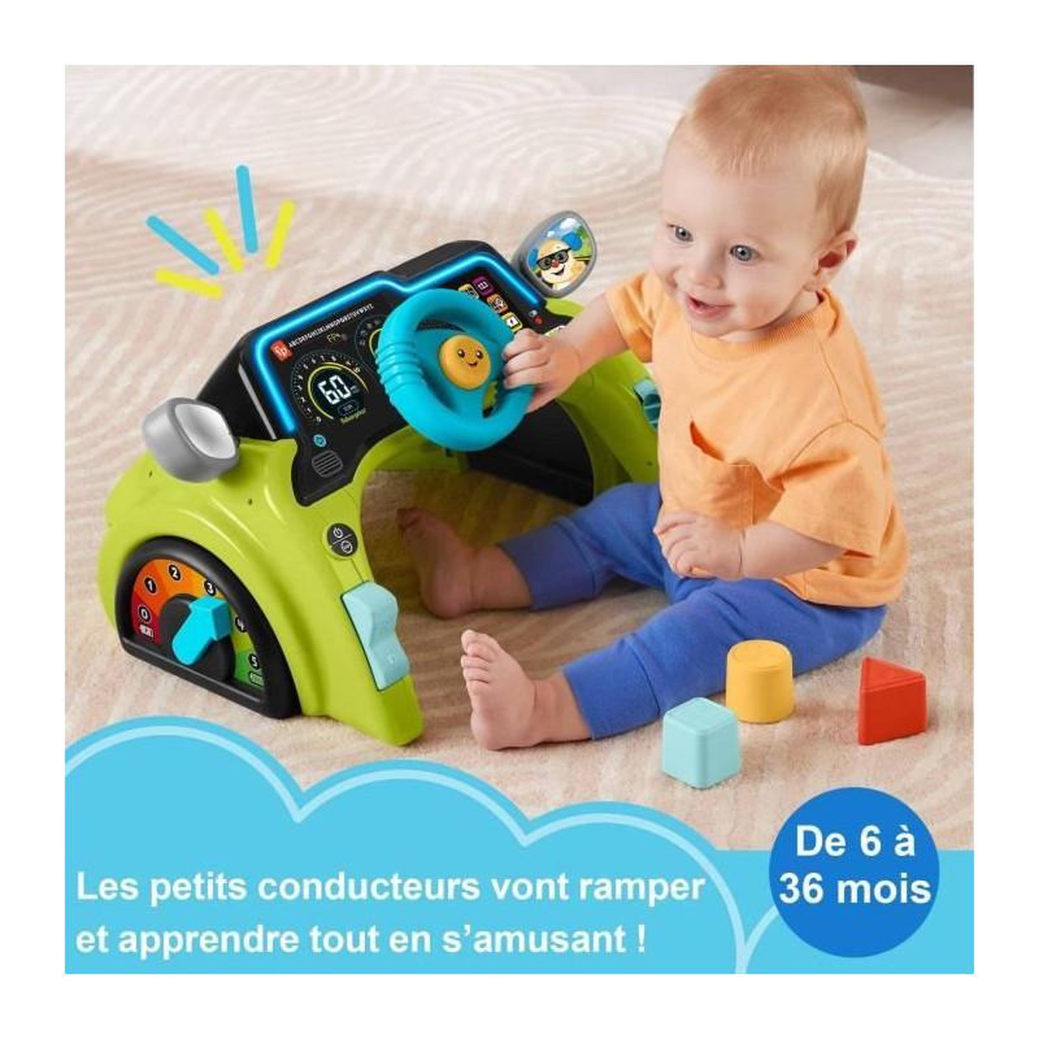 Voir la diapositive 4 : FISHER PRICE FISHER-PRICE Rires et éveil-Centre d'activités Ma Premi?re Voiture - Fisher-Price - HYR92
