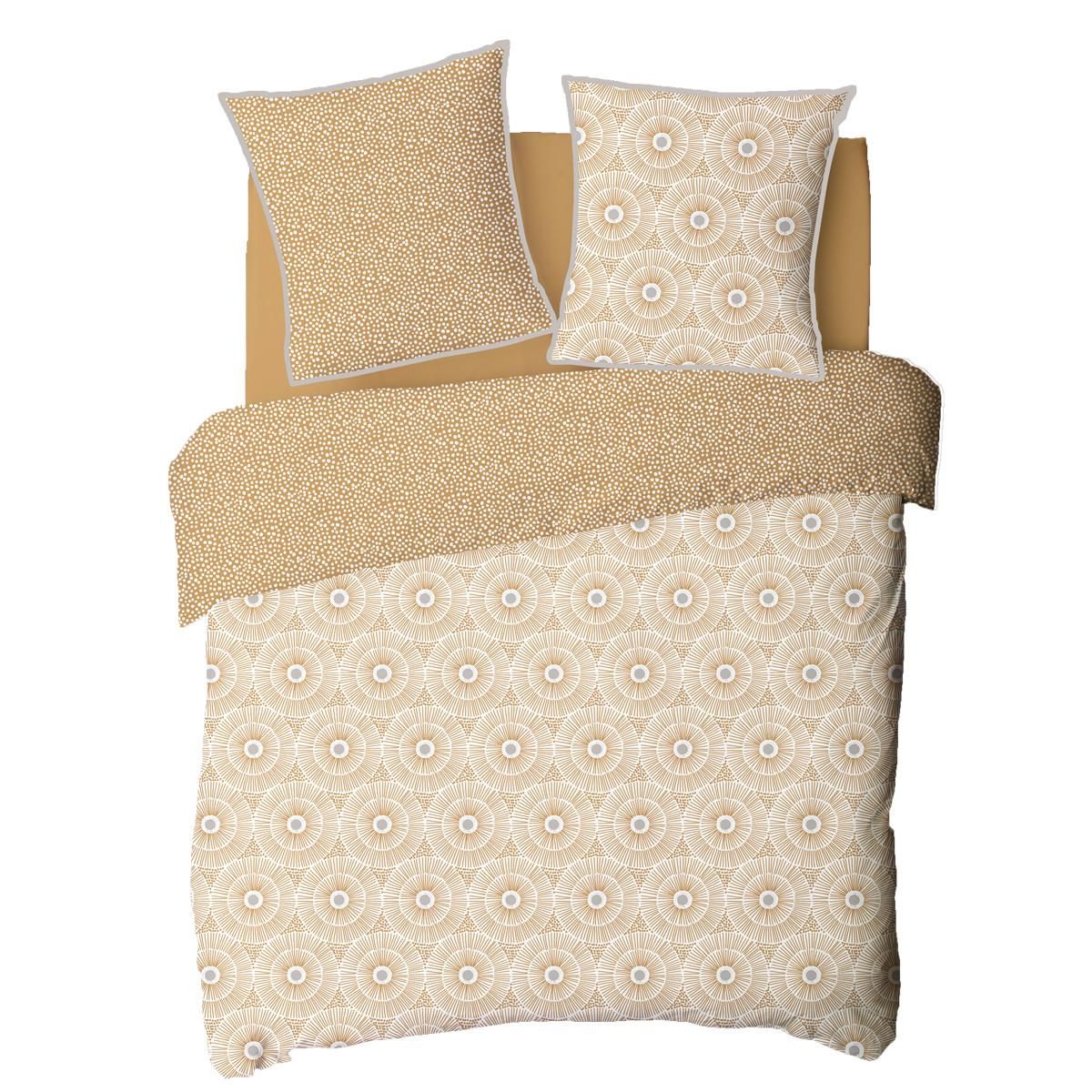 FUTURE HOME Parure de lit 2 personnes graphique réversible à pois