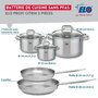 Voir la diapositive 2 : ELO Set de 2 Poêles de cuisson 24 et 28 cm et 3 faitouts 12, 14 et 20 cm Elo Profi Citrin