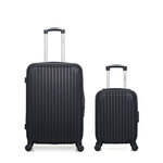 HERO HERO - Lot de 2 - Valise weekend et valise cabine XXS CARPATES. Coloris disponibles : Beige, Gris, Noir, Rose