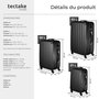 Voir la diapositive 6 : tectake Set de valises trolley rigides 3 parties, en plastique ABS robuste noir