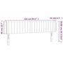 Voir la diapositive 6 : VIDAXL Tete de lit a LED Gris fonce 163x16x78/88 cm Tissu