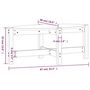 Voir la diapositive 6 : VIDAXL Table basse Noir 87x48x35 cm Bois massif de pin