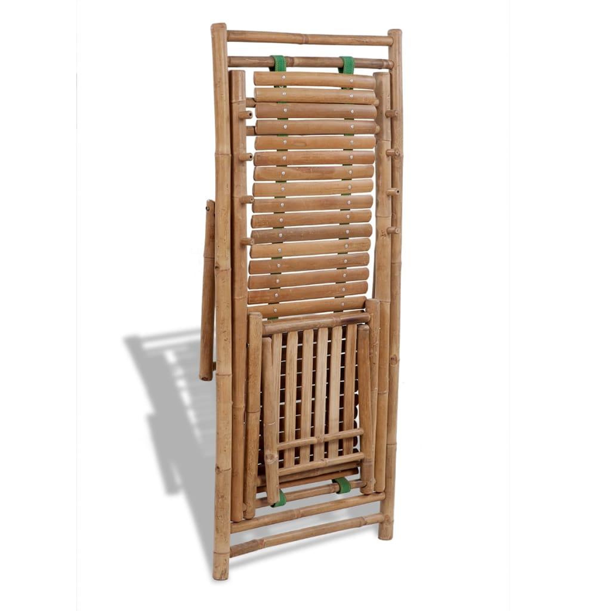 Voir la diapositive 5 : VIDAXL Chaise de terrasse d'exterieur avec repose-pied Bambou