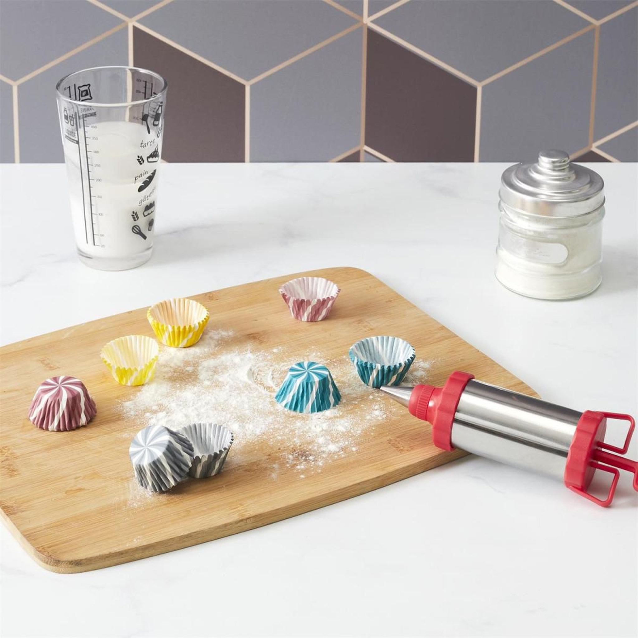 Voir la diapositive 6 : Lily Cook Lot de 100 moules à muffins  papier  4cm multicolore