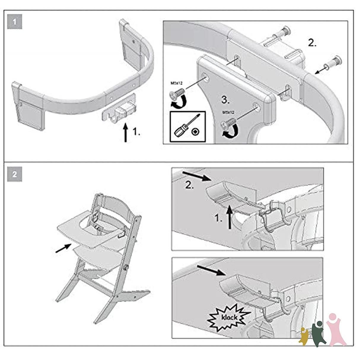 GEUTHER Tablette de repas et de jeu Syt Aquamarine pour chaise haute